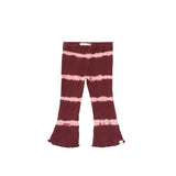 Tie Dye Stripe | Flared Legging | Maroon