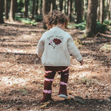 Tie Dye Stripe | Flared Legging | Maroon