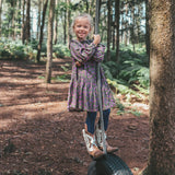 Vivid Flower | Collar Dress | Olive Branch