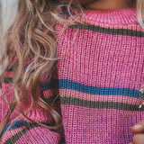 Stripe Knit | Chunky Sweater | PurpleWine