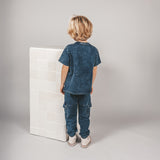 Knitted Denim | Worn Tee | Dark Acid