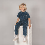 Knitted Denim | Worn Tee | Dark Acid