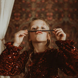 Huyen | Glitter Mesh | Rosebud