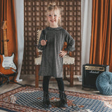 Glitter | Collar Dress | Black