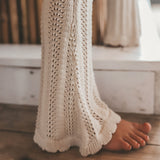 Seashell Knit | Flared Legging | Birch