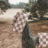 Check | Knitted Scarf | Ginger Snap