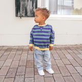 Stripe French Knit | Sweater | Bottle Green