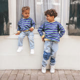 Stripe French Knit | Sweater | Bottle Green