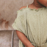 Broderie | Off Shoulder Dress | Sage