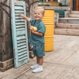 Twill Check | Summer Shorts | Medium Blue