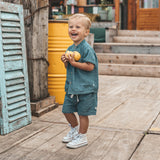 Twill Check | Summer Shorts | Medium Blue