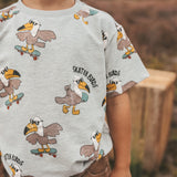 Skatebirds | Relaxed Tee | Grey Melange