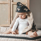 Wild Cheetah | Teddy Swaddle | Black