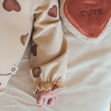 Candy | Ruffle Romper | Oyster Gray