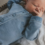 Knitted Denim | Onesie | Bluestone
