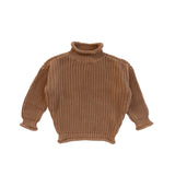 Knit | Oversized Turtleneck Sweater | Indian Tan