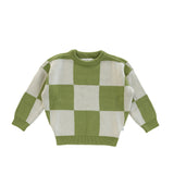 Check | Oversized Sweater | Spinach Green