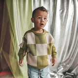 Check | Oversized Sweater | Spinach Green