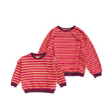 10% bundel: Stripe sweater Beetroot Purple Mom & Mini
