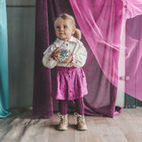 Antique Flower | Pocket Skirt | Purple Wine