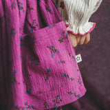 Antique Flower | Pocket Skirt | Purple Wine