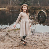 Rib Knit | Tule Dress | Oyster Gray