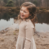 Rib Knit | Tule Dress | Oyster Gray