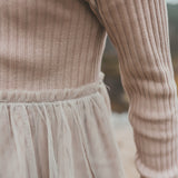 Rib Knit | Tule Dress | Oyster Gray