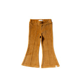 Velvet Jersey | Flared Legging | Bone Brown