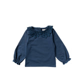 French Knit | Crochet Longsleeve | Blue Wing Tale