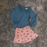 French Knit | Crochet Longsleeve | Blue Wing Tale