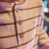 Stripe Terry | Relaxed Granddad Longsleeve | Multicolor