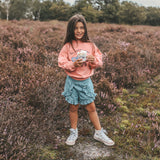 Slub Denim | Ruffle Shorts | Medium Blue