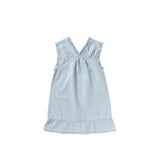 Chambray | Ruffle Dress | Sunlit Blue