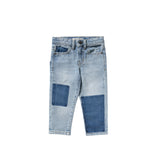 Denim Blue | Patch Tapered Jeans | Denim Blue