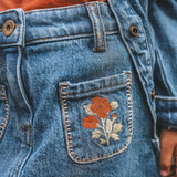 Stretch Denim | Pocket Skirt | Faint Blue