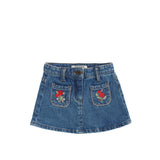 Stretch Denim | Pocket Skirt | Faint Blue