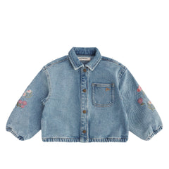 Stretch Denim | Embroidery Jacket | Blue Tint