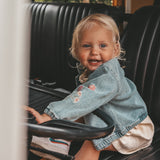 Stretch Denim | Embroidery Jacket | Blue Tint