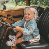 Stretch Denim | Embroidery Jacket | Blue Tint