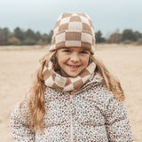 Check | Knitted Scarf | Ginger Snap