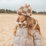 Check | Knitted Scarf | Ginger Snap