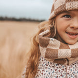 Check | Knitted Scarf | Ginger Snap