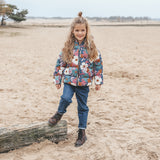 Florid Flare | Puffer Coat | Insignia Blue