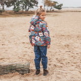 Florid Flare | Puffer Coat | Insignia Blue