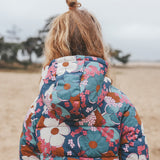 Florid Flare | Puffer Coat | Insignia Blue