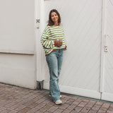 Stripe French Knit | Sweater Mom | Tarragon