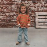 Stripe French Knit | Sweater | Mosstone