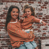 Stripe French Knit | Sweater | Mosstone