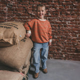 Stripe French Knit | Sweater | Mosstone